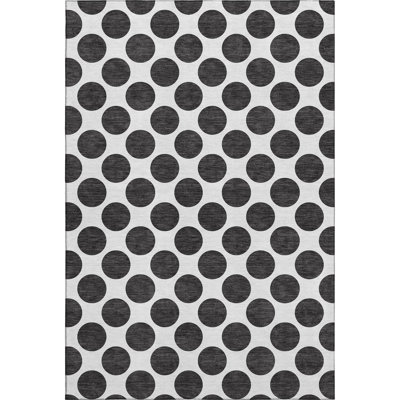 Premium Machine Washable Prisco Black Rug