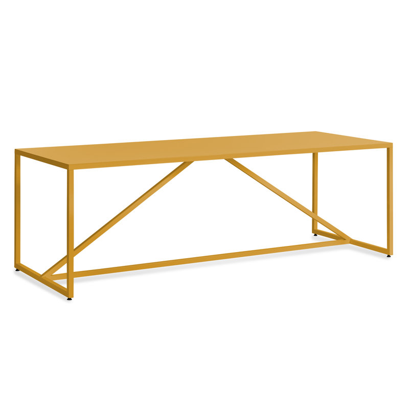 Table de salle à manger Strut, Moutarde, L 35 po x L 75 po, Standard (hauteur de 29 po)