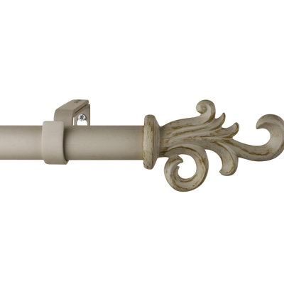 Schkyra Polyresin Adjustable 1'' Single Curtain Rod