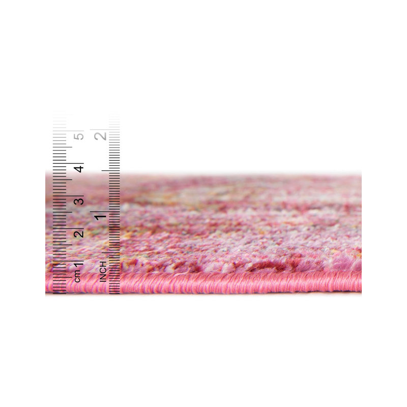 Folmar Oriental Indoor Rug, Rectangle 5'5" x 8', Pink