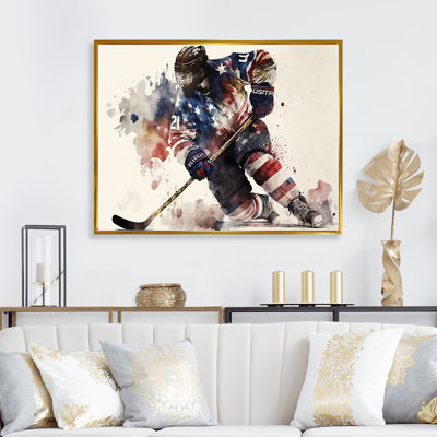 " Usa Hockey Player In Action III "