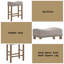 Tabouret à hauteur de comptoir Martha II en lin brun clair et chêne vieilli (ensemble de 2)-1944801137