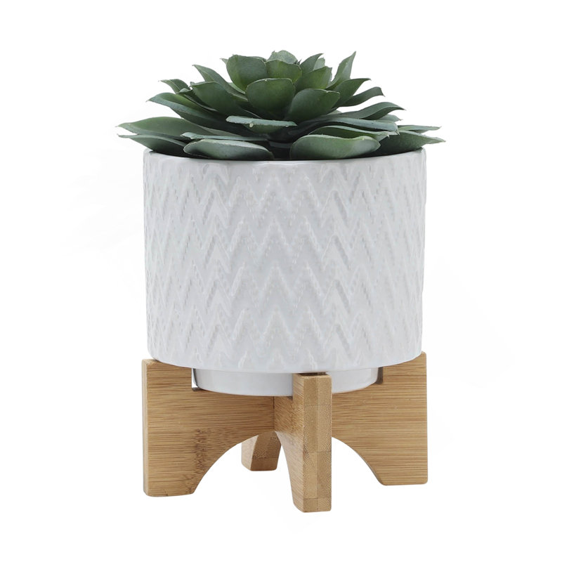 PLATEAU 5 "AVEC SUPPORT CHEVRON, BLANC