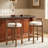 Clayt Mid Century Modern Bar Stools 26.5" Counter Stools  Upholstered Barstools with Solid Back and Wood Legs Bar Chairs for Kitchen Island Dining Room-1325175081-1325175079