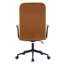 Fauteuil de direction antique à haut dossier avec hauteur réglable et pivotement à 360 degrés, revêtement en similicuir, accoudoirs et base à cinq branches-125651417