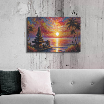  «Bali Ocean Sunset» par Rey Klimt, art mural en métal, 36 po x 24 po