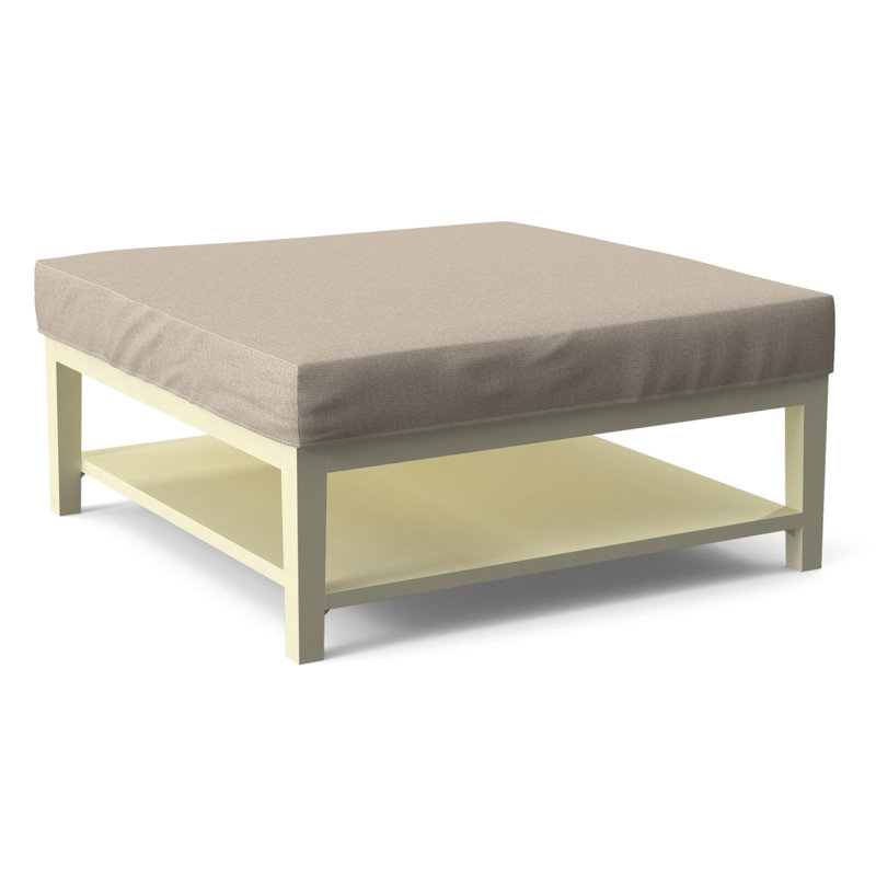 Hammond Square Ottoman, Eggshell Crypton Performance; 0884-93, Havana Finish
