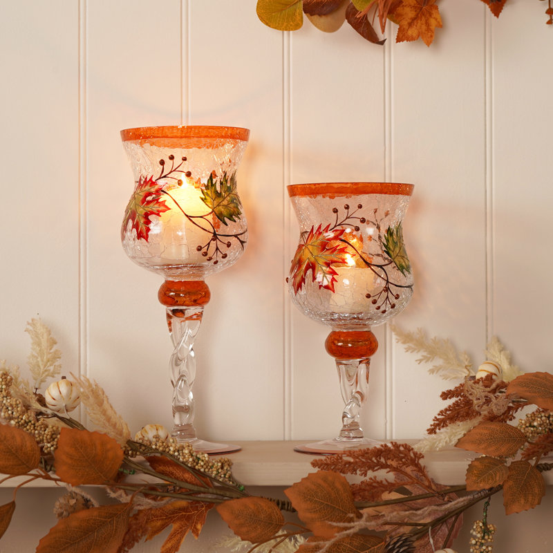  Autumn Leaf Candle Goblet Small