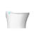Smart toilet with Built-in Heated Seat, One Piece Elongated Modern Toilet with Adjustable Temp Heated Seat, Auto Flush, Dual Flush Toilet 1/1.28 GPF, Foot sensor Flush, White Night Light,Knob Control