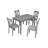 5-Pieces Wooden Dining Rectangular Table With 4 Chairs-864518239-864518237