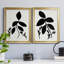 Silhouette Garden I - ensemble de 2 reproductions d'art sur toile encadrées-61455448-61455452