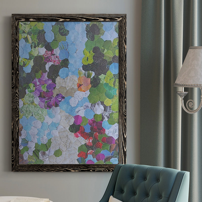 " Iris Garden " by Coco Good, 37.5" H x 27.5" W x 1" D, Black