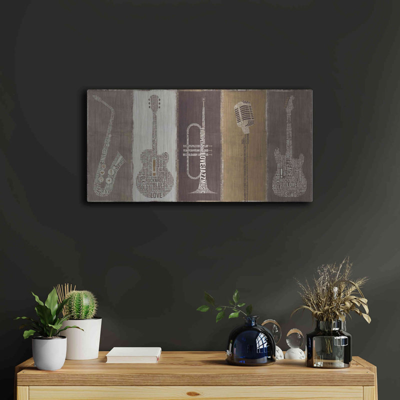 «Type Band Neutral Panel» par Michael Mullan, art mural en métal, H 12 po x l 24 po