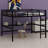 Metal Loft Bed With Power Outlet And LED Lighted, Space-Saving