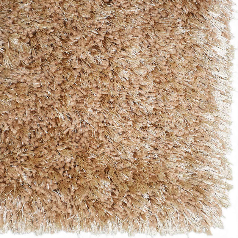 Tapis rectangulaires en polyester touffeté à la main Ramessu | Beige et brun | Design contemporain | Tapis de salon, chambre à coucher