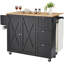 Chariot de rangement pour îlot de cuisine roulant avec tiroir et tablettes réglables | Idée de cadeau-726283370-726283371