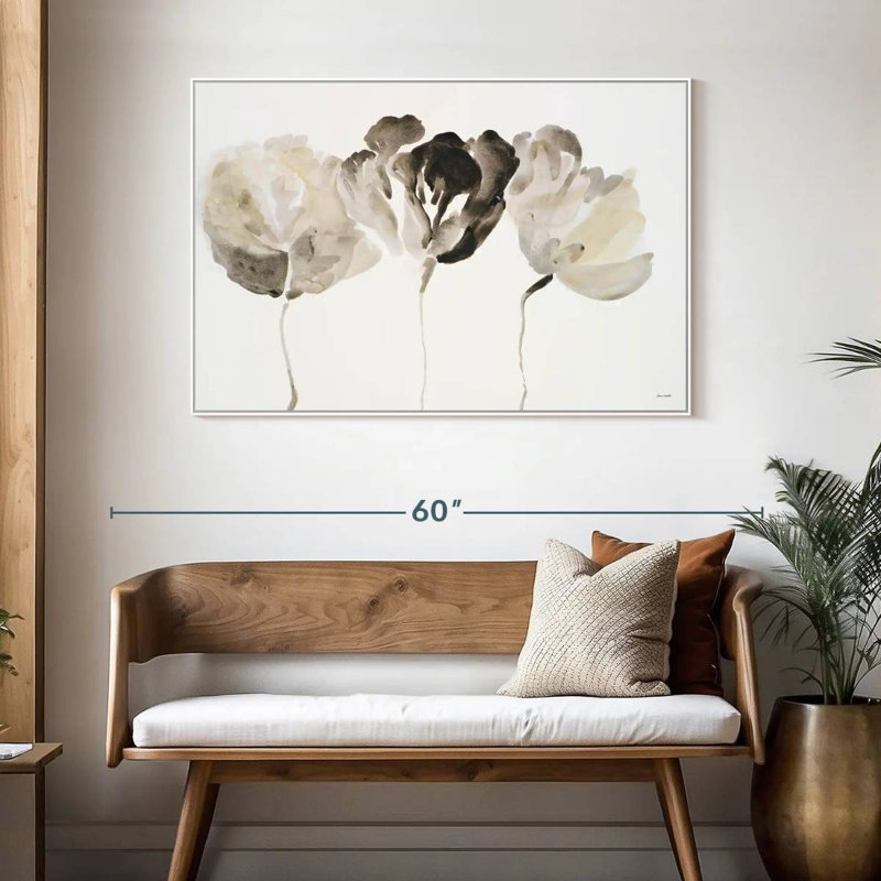 Trio en lumière, Cadre flottant blanc, 46 po x 31 po