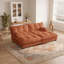 Canapé d'angle modulaire moderne de 195 cm avec 2 poufs et assise profonde-1646566784