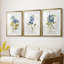 Lin bleu géranium - reproduction encadrée sur mesure de qualité supérieure mate - 3 pièces-1936444406