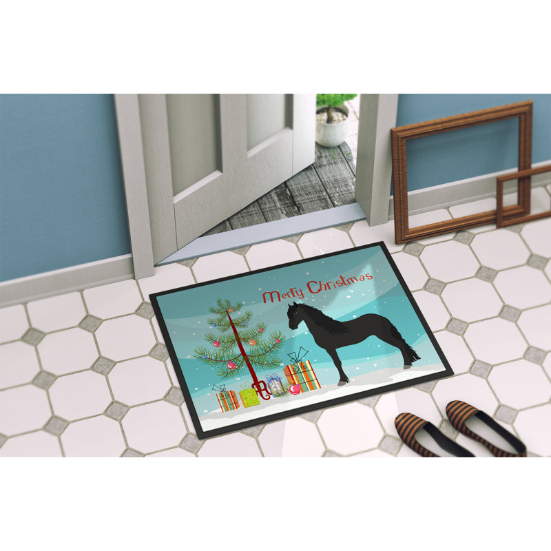 Judith Non-Slip Christmas Outdoor Doormat, Rectangle 1'6 x 2'3"