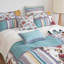 Coussin en coton matelassé en coton bleu turquoise
