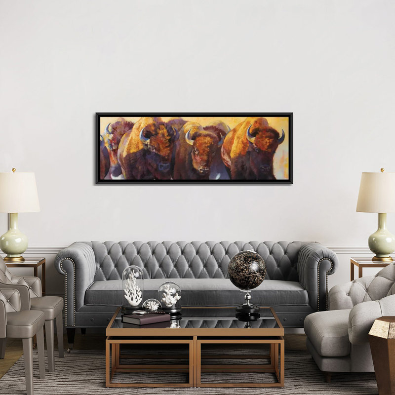 « wall of thunder », reproduction de photo sur toile, H 12 po x l 36 po x P 1,5 po, Toile avec cadre noir