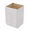 Shaker en bois massif 2 portes à fermeture en douceur, 1 armoire de base réglable à l'intérieur, pour la cuisine, la buanderie et le rangement de la salle de bain, prêt à assembler (l 24 po x H 34,5 po x P 24 po) ONE SEULEMENT UNE PIÈCE）-1040277652