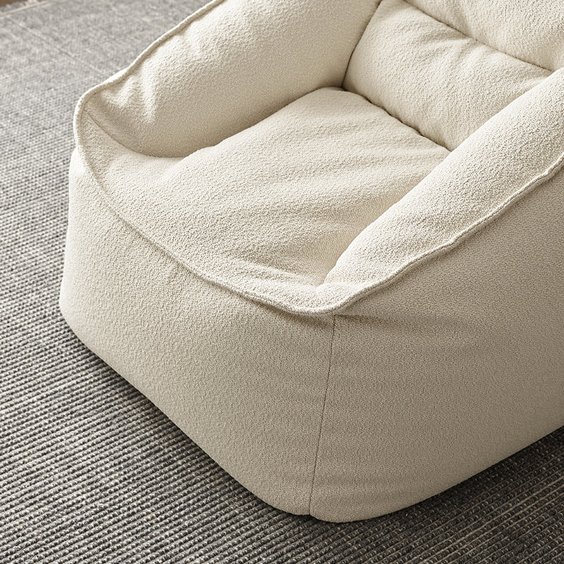 Nordic style minimalist bean bag sofa, Beige Polyester