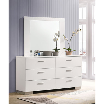 Commode 6 tiroirs avec miroir Dulcey