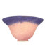 Abat-jour cloche rose et bleu 7 po de large Pate-De-Verre