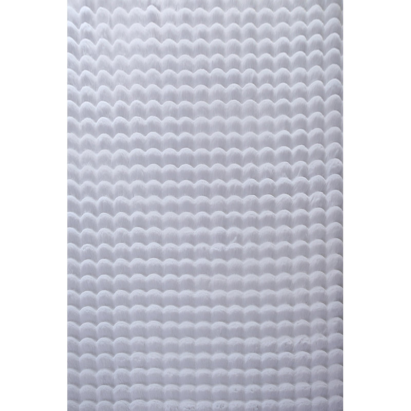 Solid Colour Knitted Area Rug, Runner 60 x 200 cm, Grey