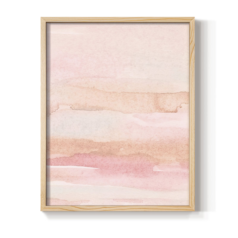 «Rose Fade I», reproduction encadrée - bois massif, Naturel, H 11 po x l 9 po
