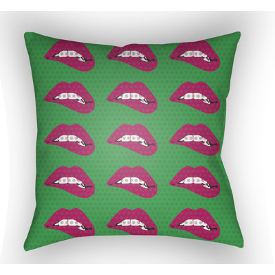 Warhol Lips Throw Pillow