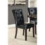 Chaises de salle à manger 2 pièces, look moderne, dossier en similicuir noir, assise à coussin, chaises en bois 2, fabrication en cuir, coussin et bouleau