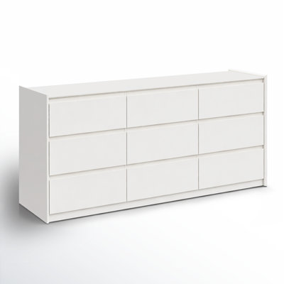 Commode double moderne avec tiroir White