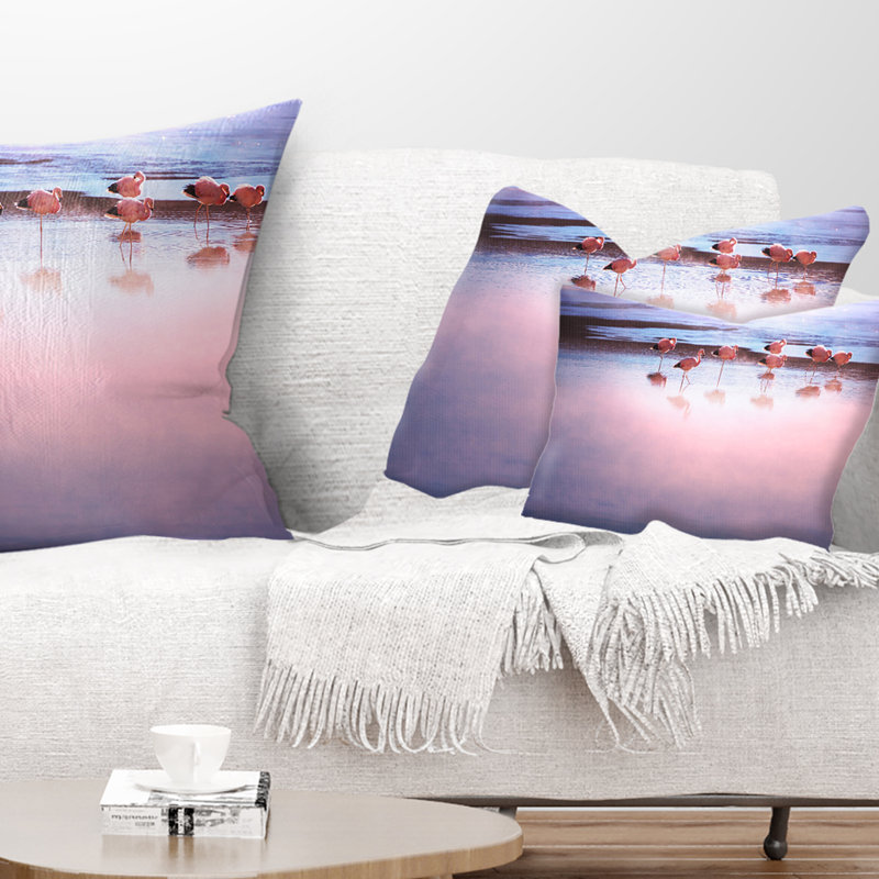 Coussin Flamingo, Rectangulaire, 12 po x 20 po
