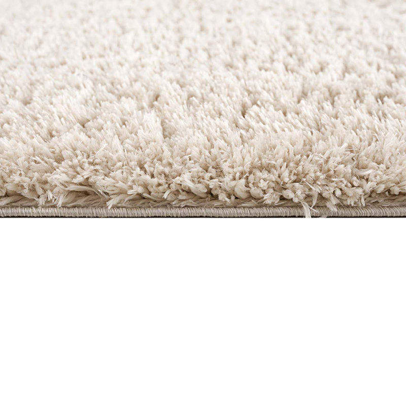 Super Soft Polyester Shag Area Rug, Rectangle 6'6" x 9'