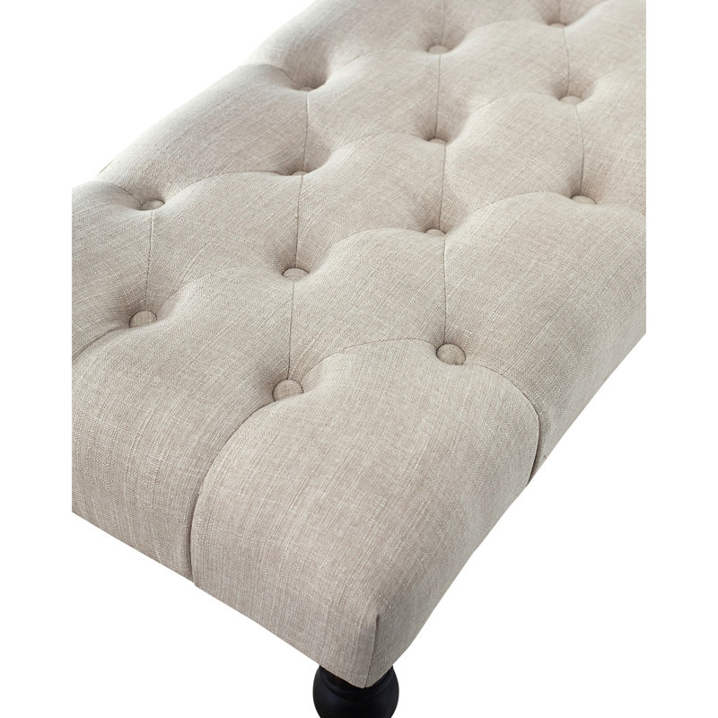 Table rectangulaire en bois délavé foncé - 4 chaises, banc, table rectangulaire de style urbain, rembourrée, Beige