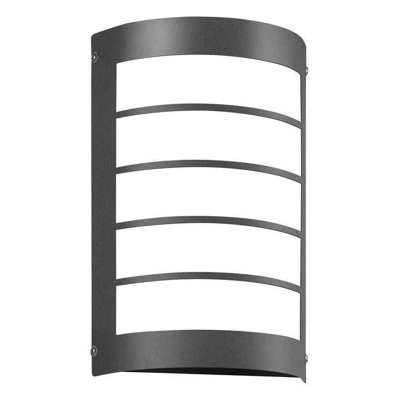 LED Outdoor Armed Sconce with Motion Sensor, Dark Grey