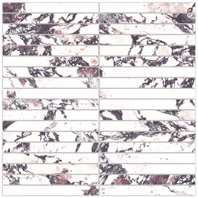 Touche Brick Stacked 11-3/4 In. X 11-3/4 In. Porcelain Mosaic Tile