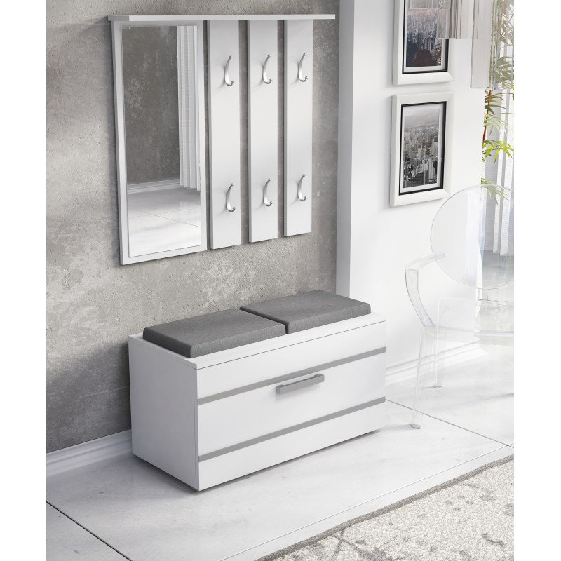 Bellicourt Hall Tree 41cm Wide, White