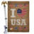 Double Sided 40'' H x 28'' W Polyester Independence Day Flag Set