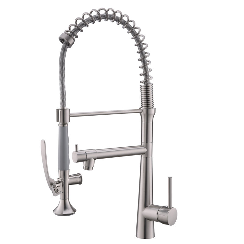 FLG Pull Down Kitchen Faucet, Brushed nickel