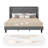 Modern Tufted Velvet Upholstered Bed With Charging Station & Storage Shelf ,No Box Spring Needed-52729270-52729265