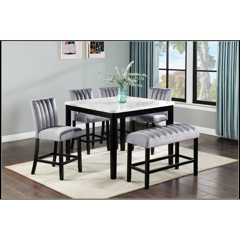 Table de salle à manger rectangulaire rétro 88 po Bistro, H 36 po x l 48 po x P 48 po