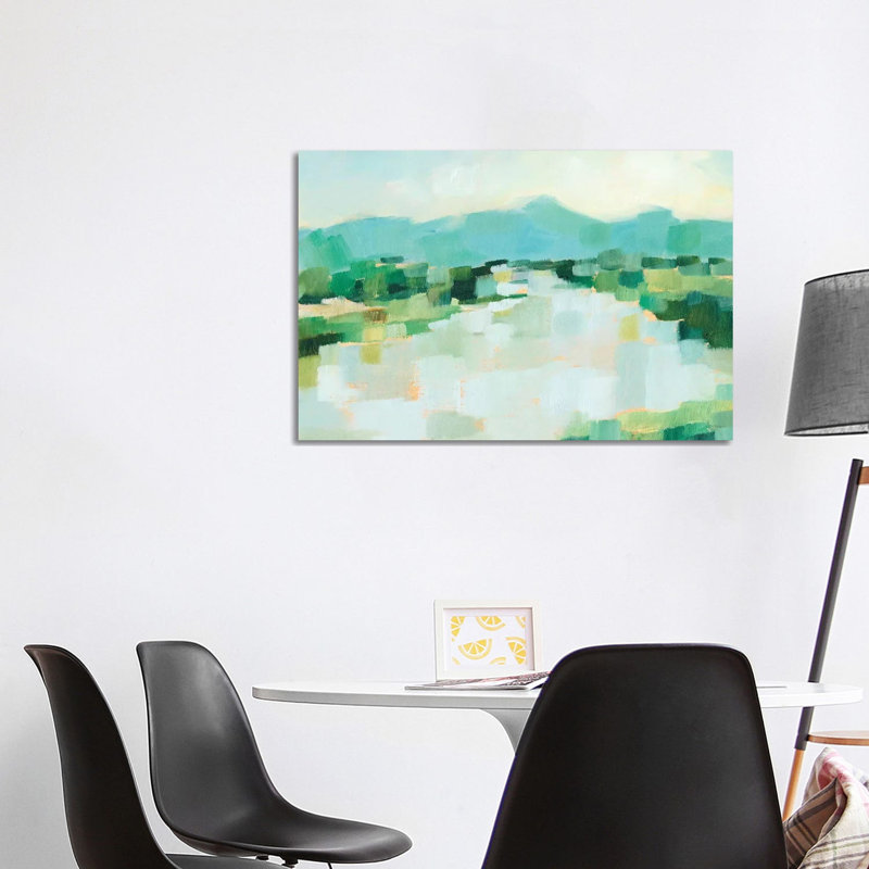 « Emerald Island II » par Ethan Harper, reproduction d’art, Toile tendue, H 26 po x l 40 po x P 1,5 po, Pas de tapis