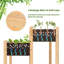 Bac à fleurs surélevé en bois à 2 niveaux avec 8 trous de drainage pour jardin de légumes Lon 34 po x 34 po Lon
