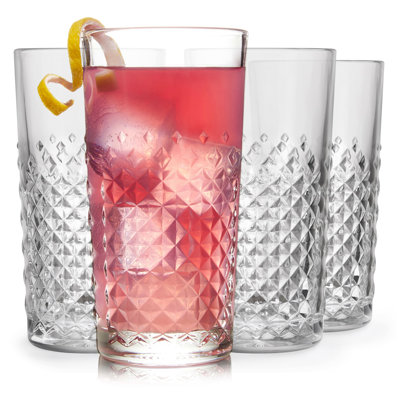 Libbey Carats Tumbler Glasses, 14-Ounce, Set Of 4