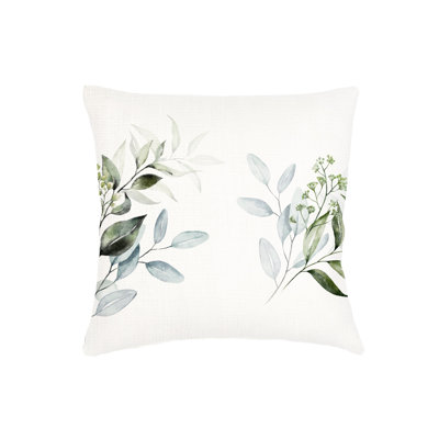 Green Eucalyptus Linen Euro Pillow 26x26 with Down Alternative Insert