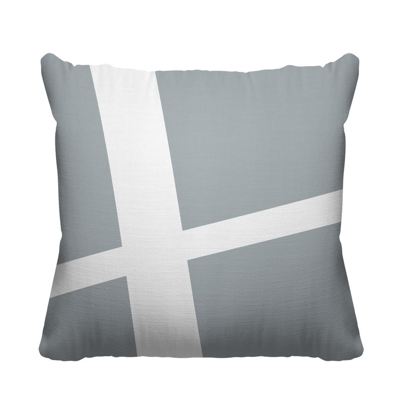 Siddel Outdoor Reversible Throw Pillow, 17H" x 17W", Grey